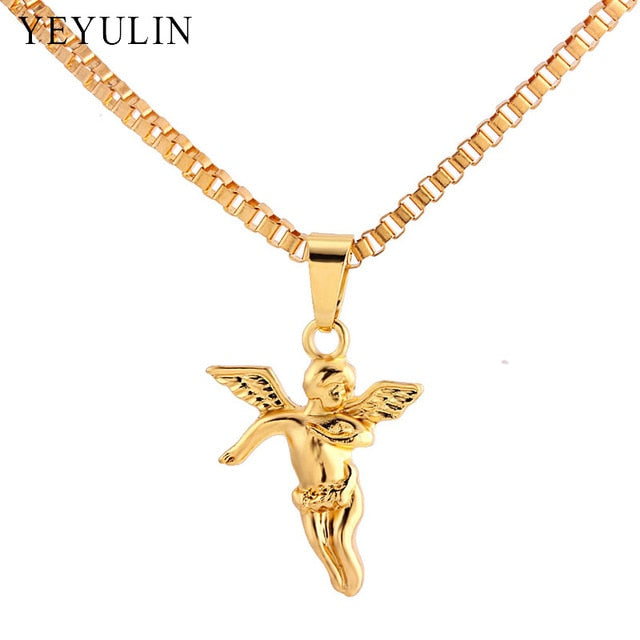 New Full Rhinestone Uzi Gun Cross Pendant Necklaces Long Cuban Link Chain Fashion Necklace For Unisex Hip Hop Jewelry