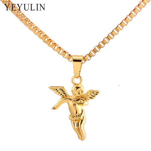 New Full Rhinestone Uzi Gun Cross Pendant Necklaces Long Cuban Link Chain Fashion Necklace For Unisex Hip Hop Jewelry